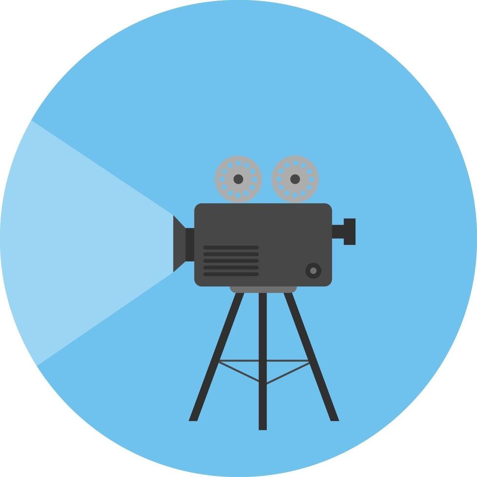 proyector de películas, ilustración, vector sobre fondo blanco.