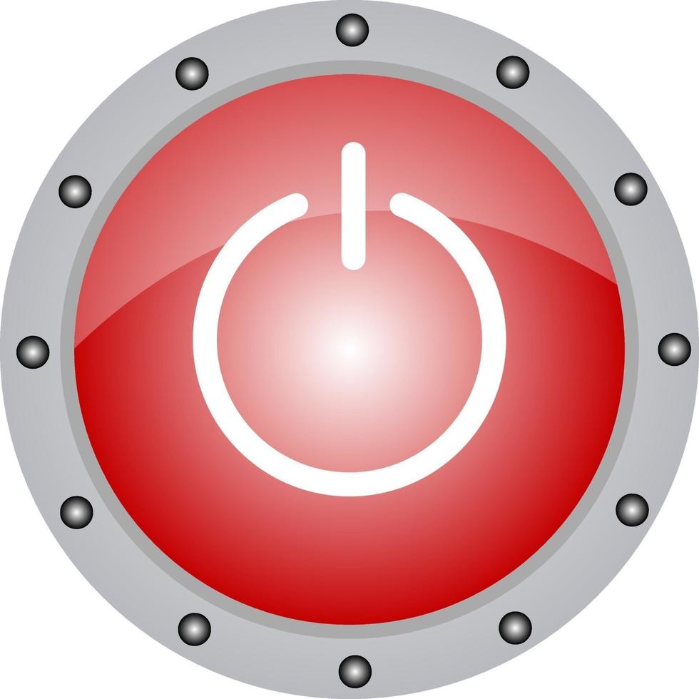 Power down, illustration, vector on a white background.
