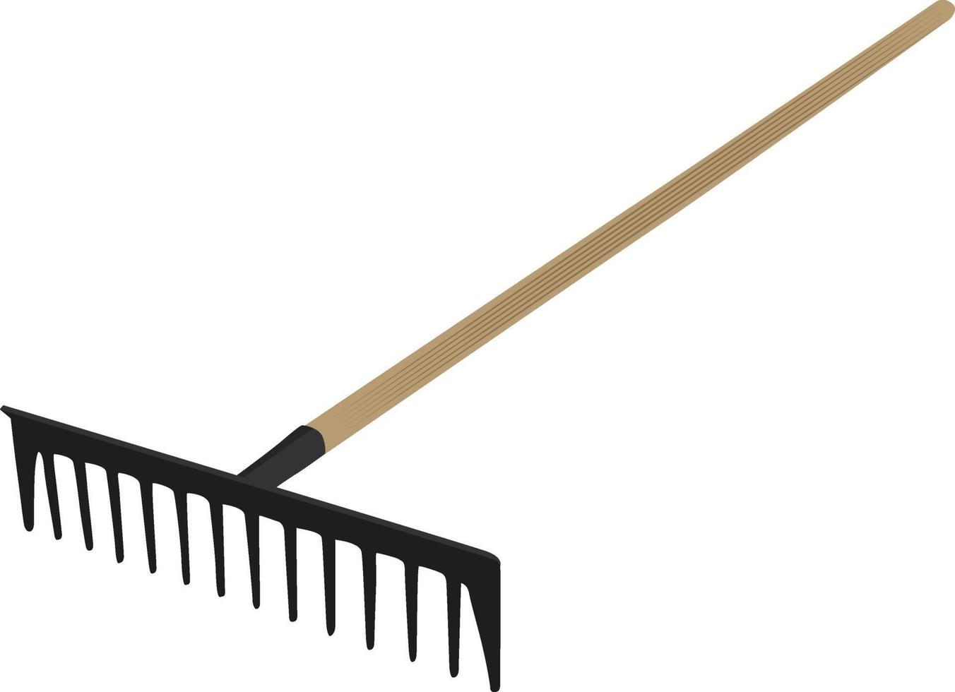 Big rake, illustration, vector on a white background.