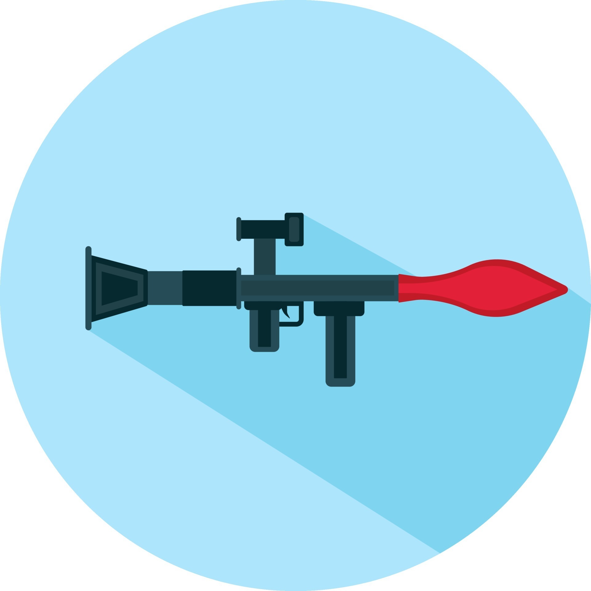 Rocket launcher, illustration, vector on a white background. 6978177