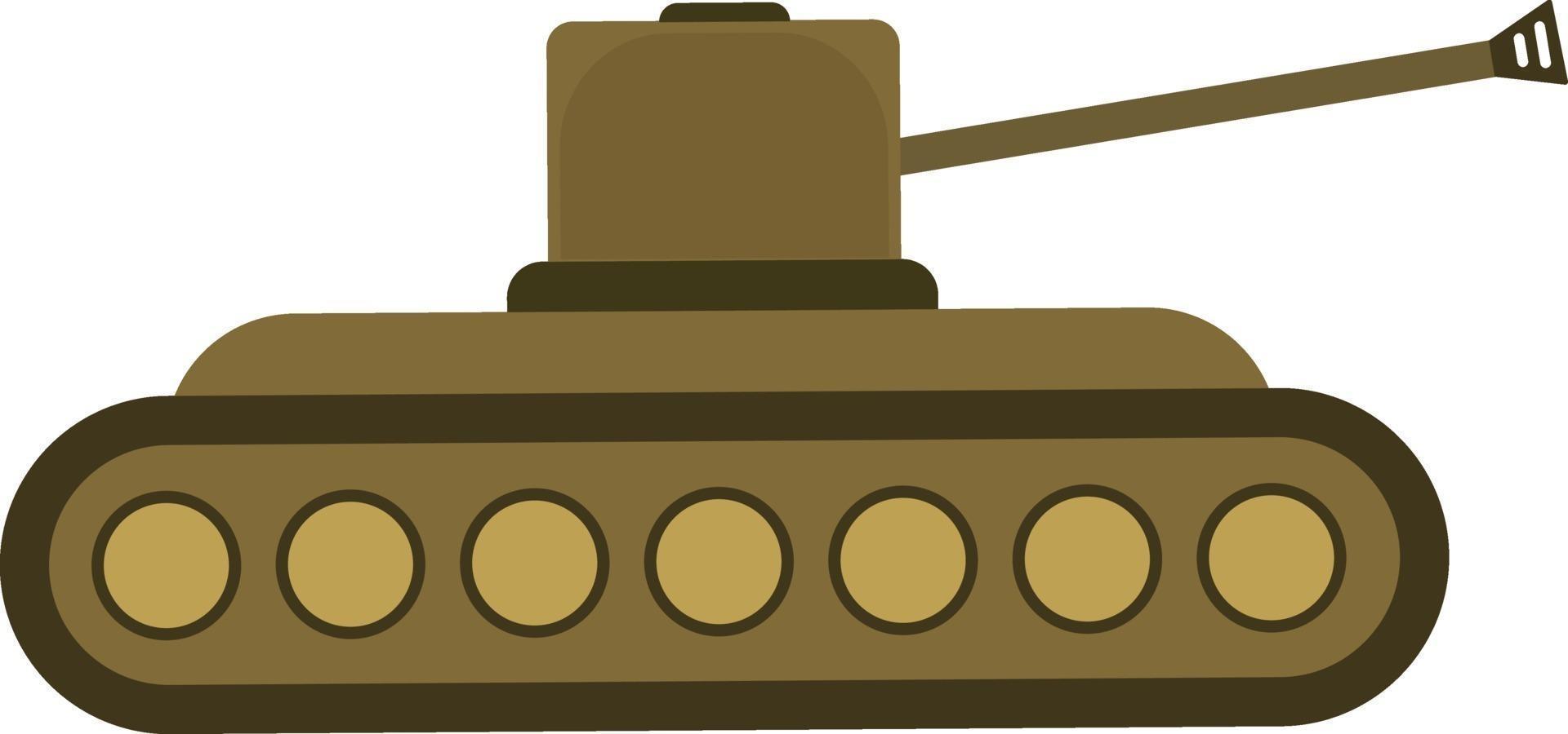 tanque militar, ilustración, vector sobre fondo blanco.