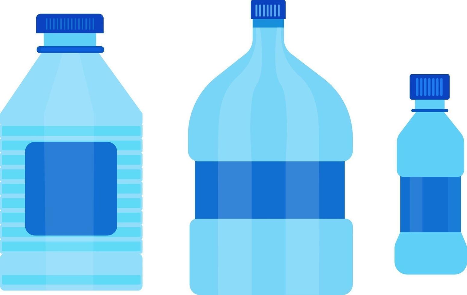 Water containers, illustration, vector on a white background.