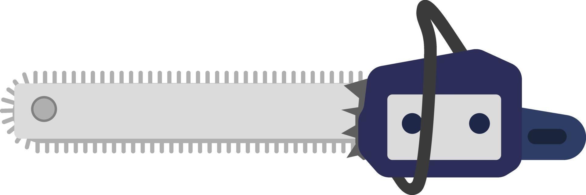 Electrical saw, illustration, vector on a white background.