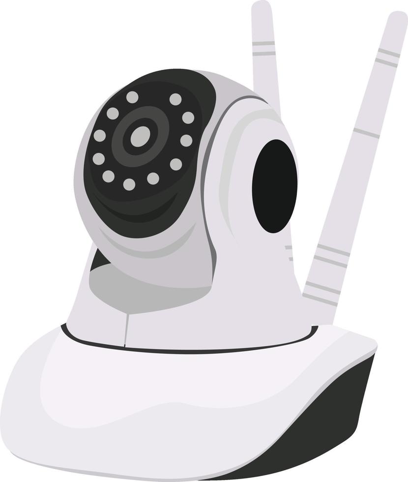 WIFI robert camera, illustration, vector on a white background.