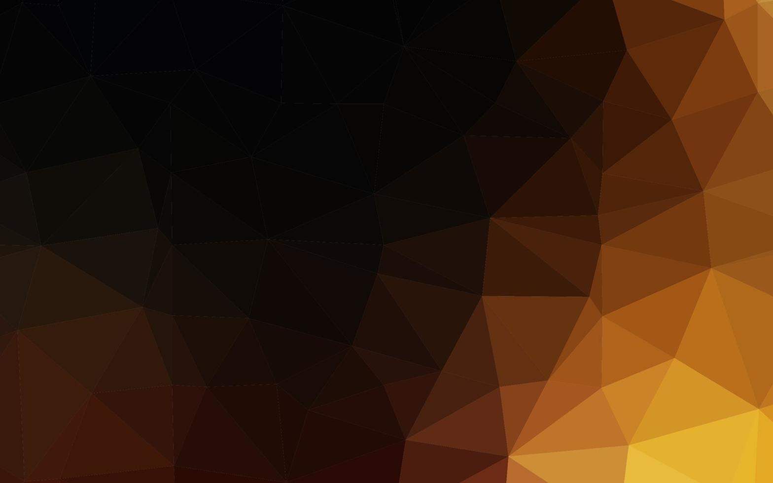 Dark Yellow, Orange vector blurry triangle pattern.