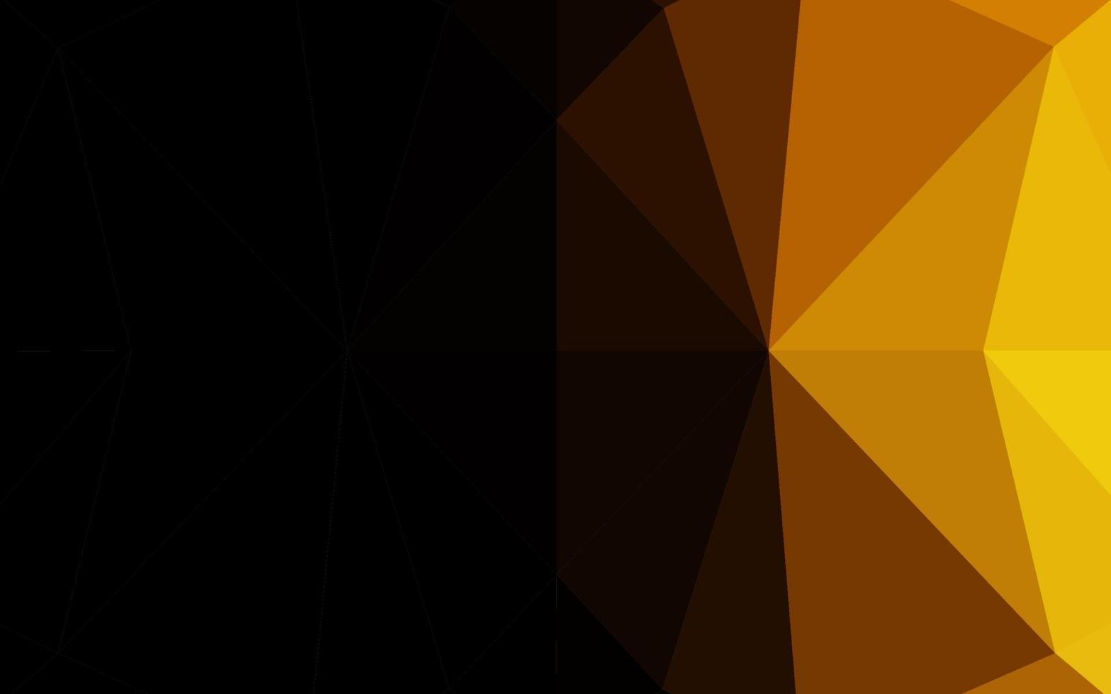 Dark Yellow, Orange vector polygonal pattern.