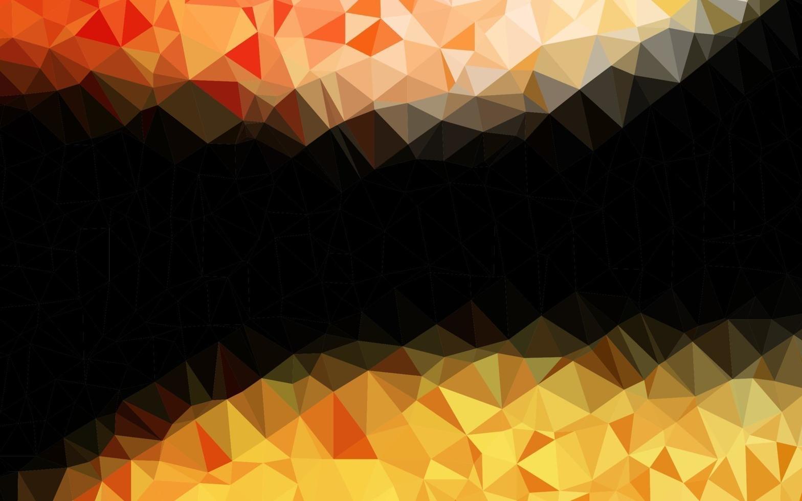 Light Yellow, Orange vector triangle mosaic texture.