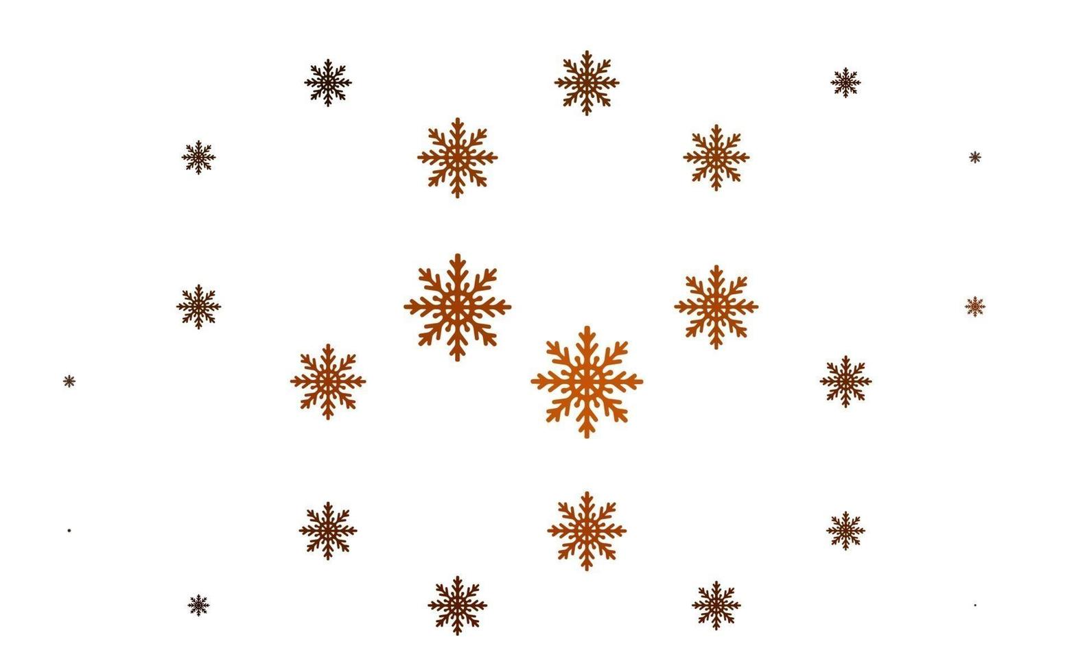 Light Yellow, Orange vector cover with beautiful snowflakes.