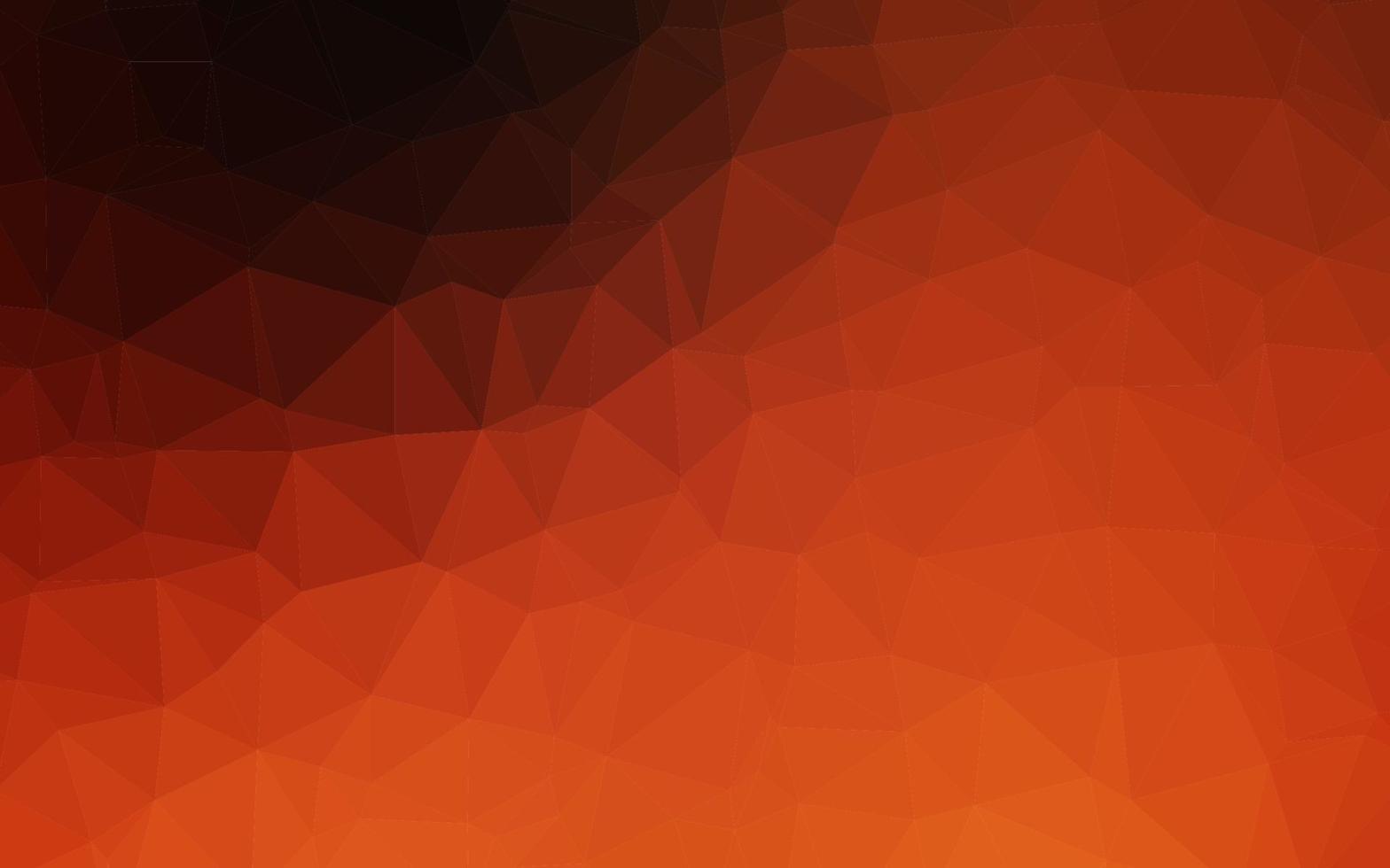 Dark Orange vector shining triangular template.