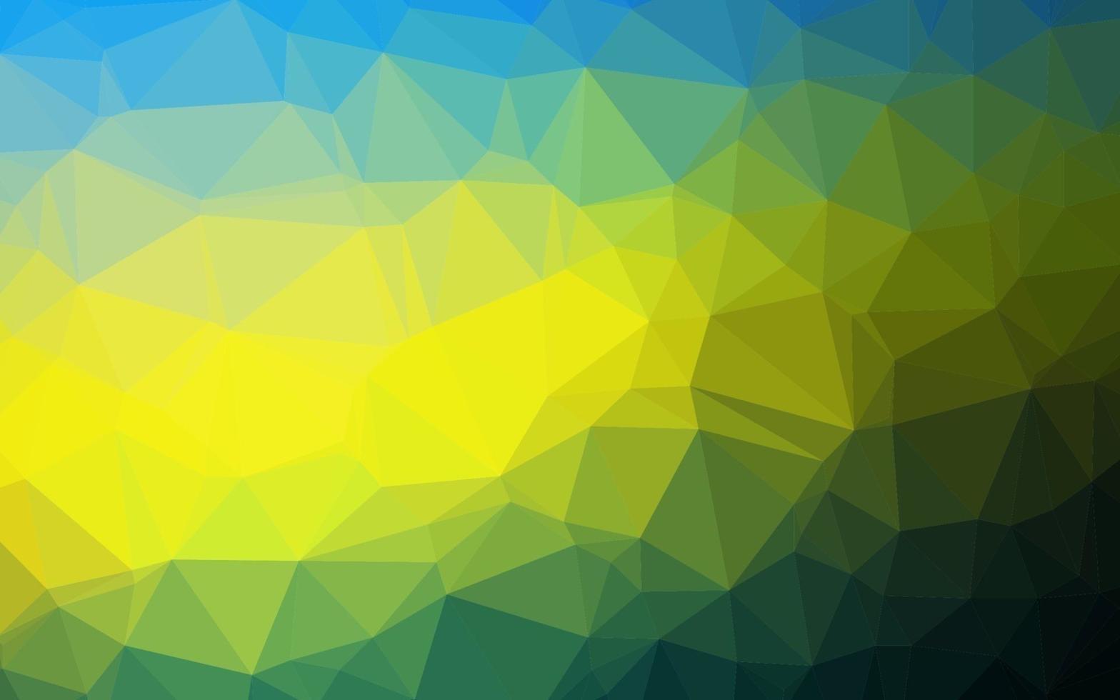 textura de triángulo borroso vector azul oscuro, amarillo.