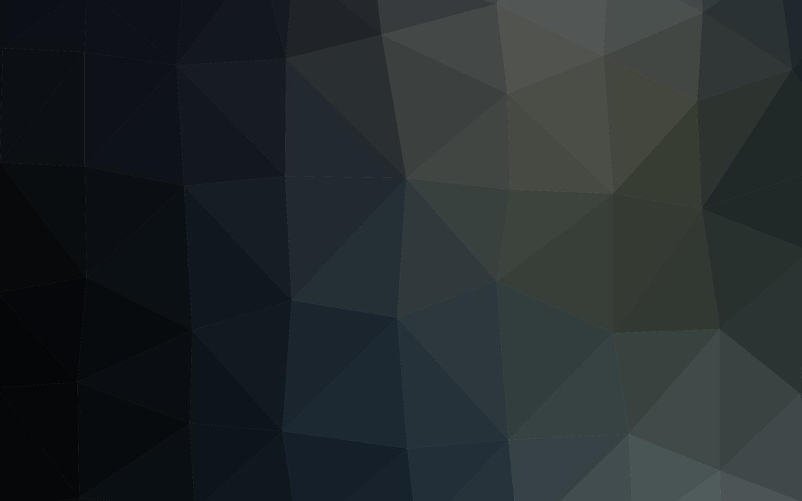 Dark Black vector low poly texture.