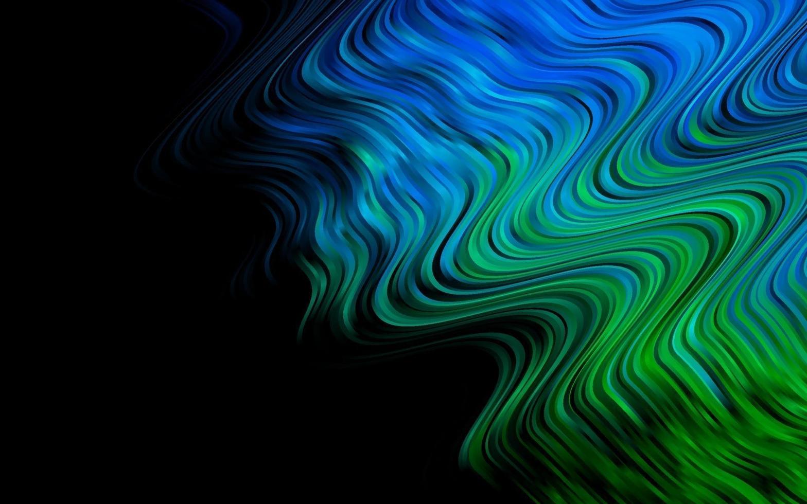 plantilla de vector azul claro, verde con líneas abstractas.