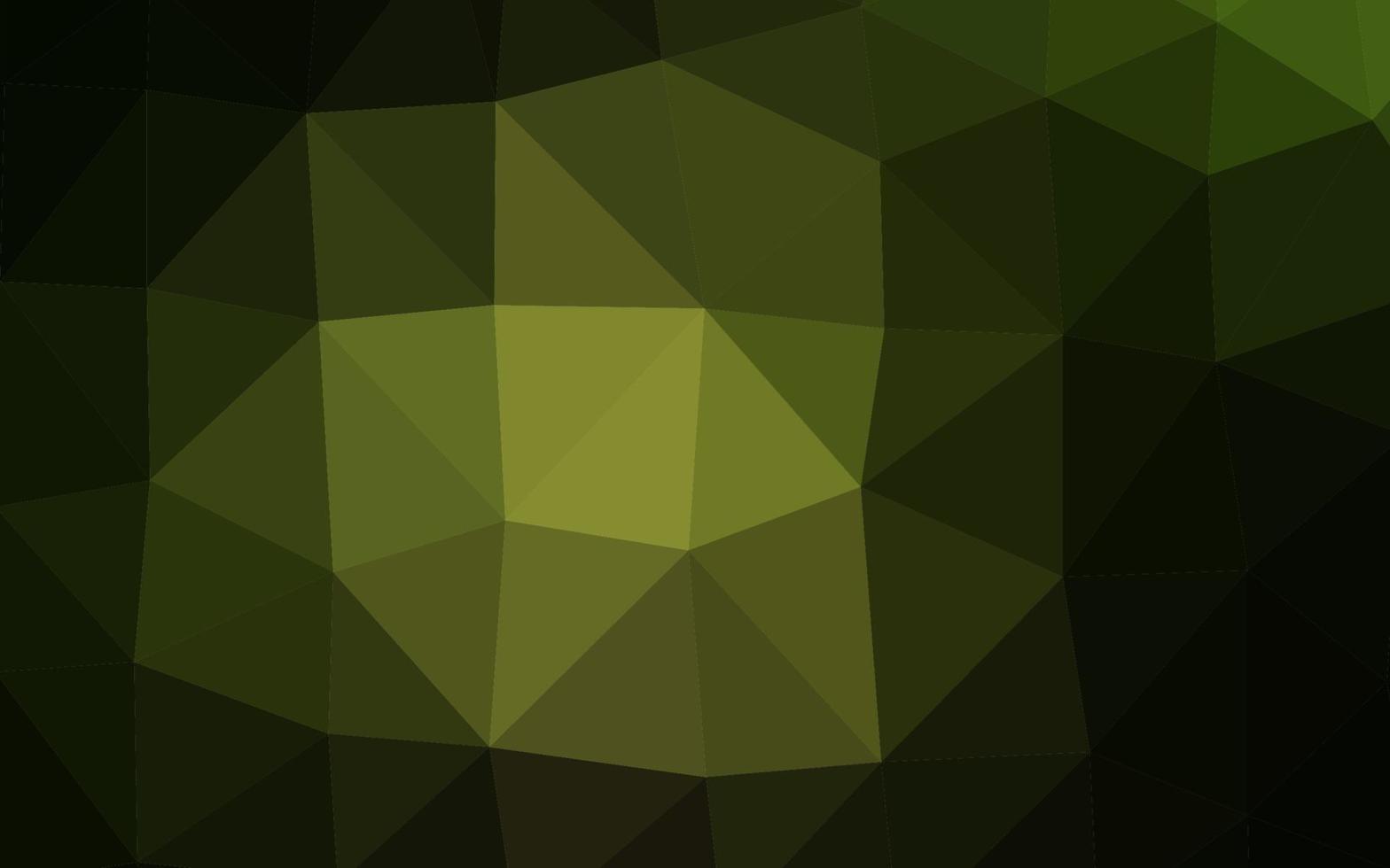 Dark Green vector shining triangular pattern.