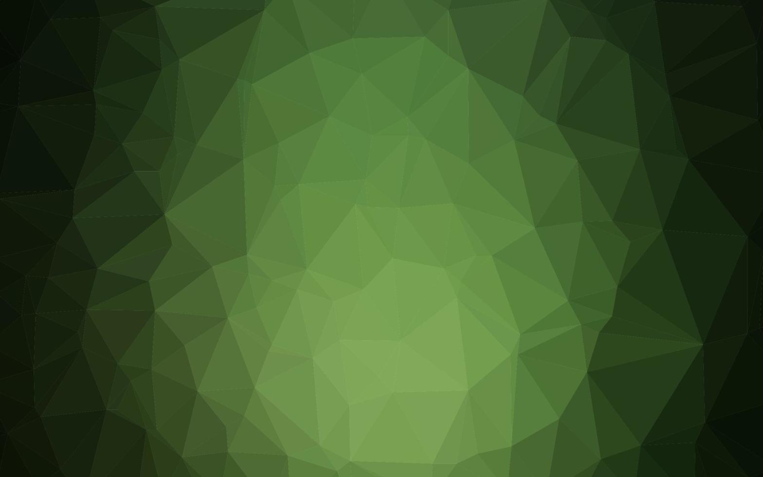 Plantilla de mosaico de triángulo vector verde oscuro.