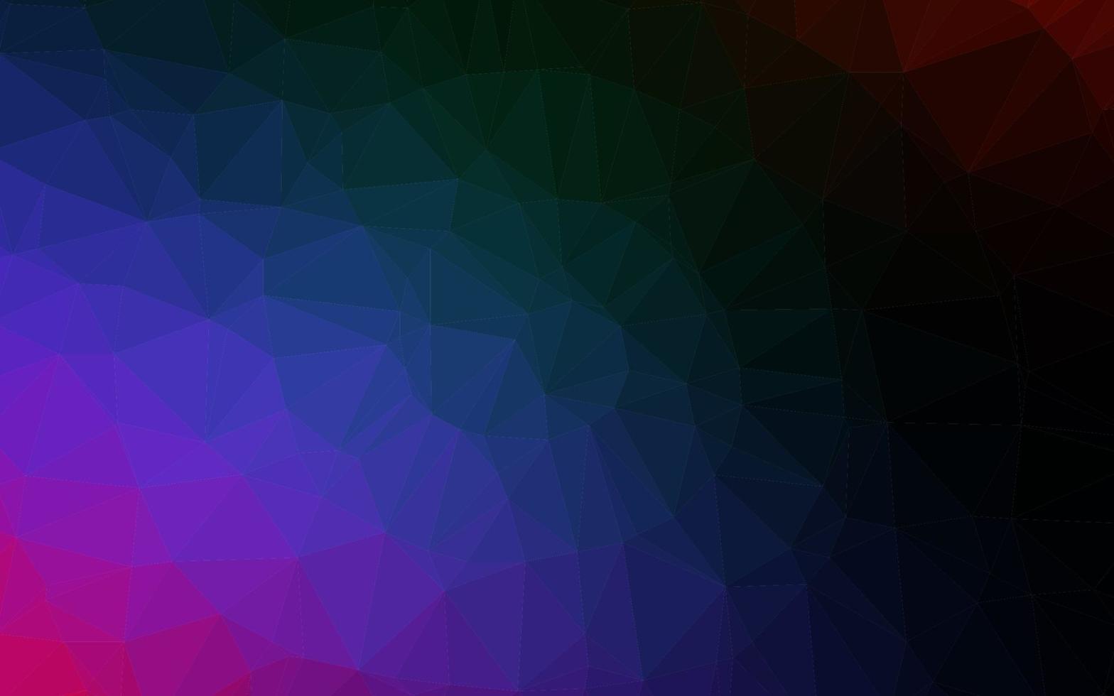 Dark Multicolor, Rainbow vector polygon abstract layout.