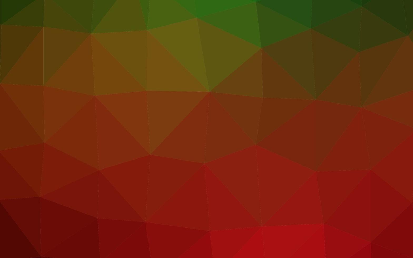 Telón de fondo de mosaico abstracto de vector verde claro, rojo.