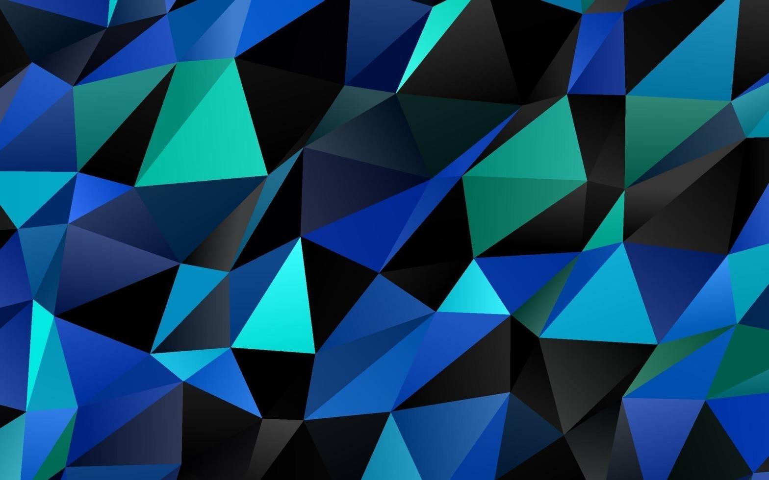 Light Blue, Green vector shining triangular background.
