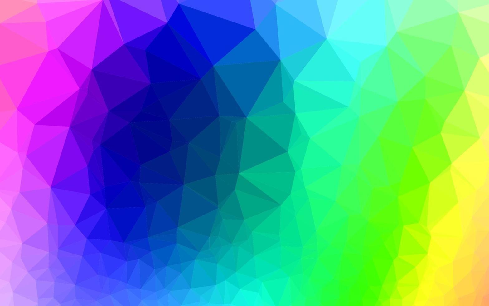 Light Multicolor, Rainbow vector triangle mosaic cover.