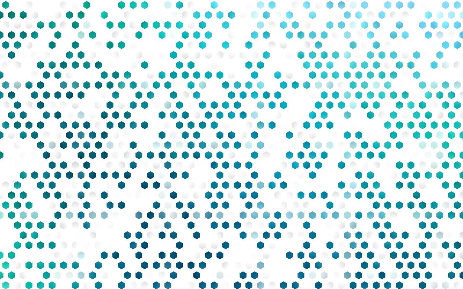 diseño de vector azul claro, verde con formas hexagonales.