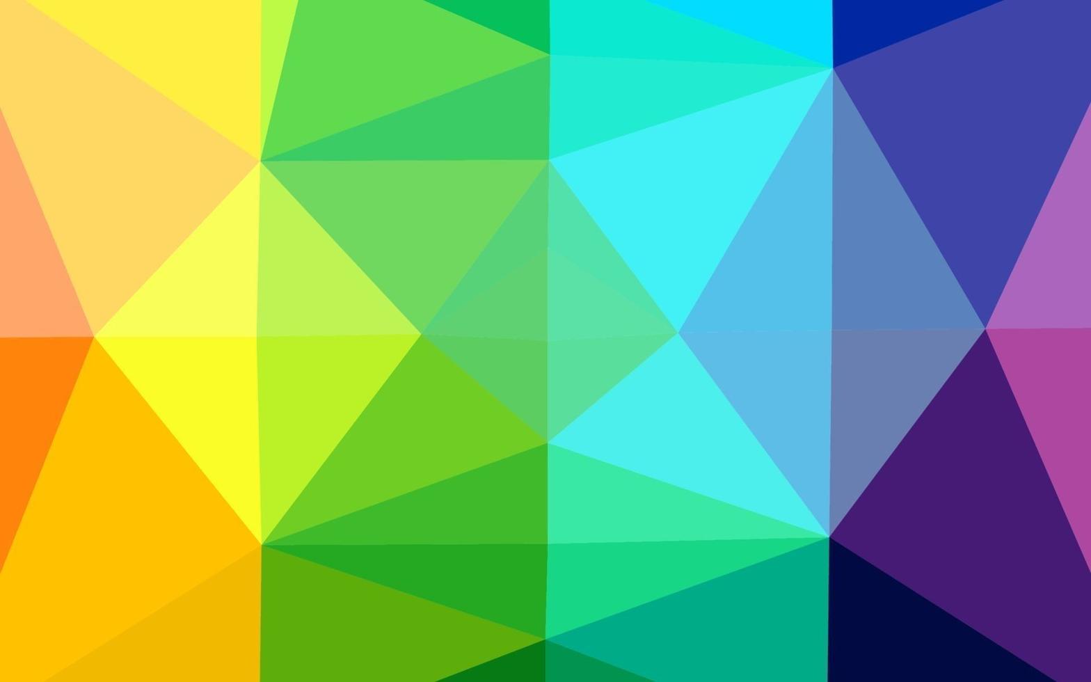 multicolor claro, plantilla de mosaico de triángulo de vector de arco iris.