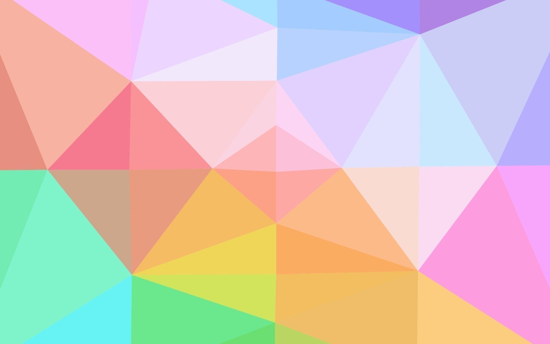 multicolor claro, plantilla de mosaico de triángulo de vector de arco iris.