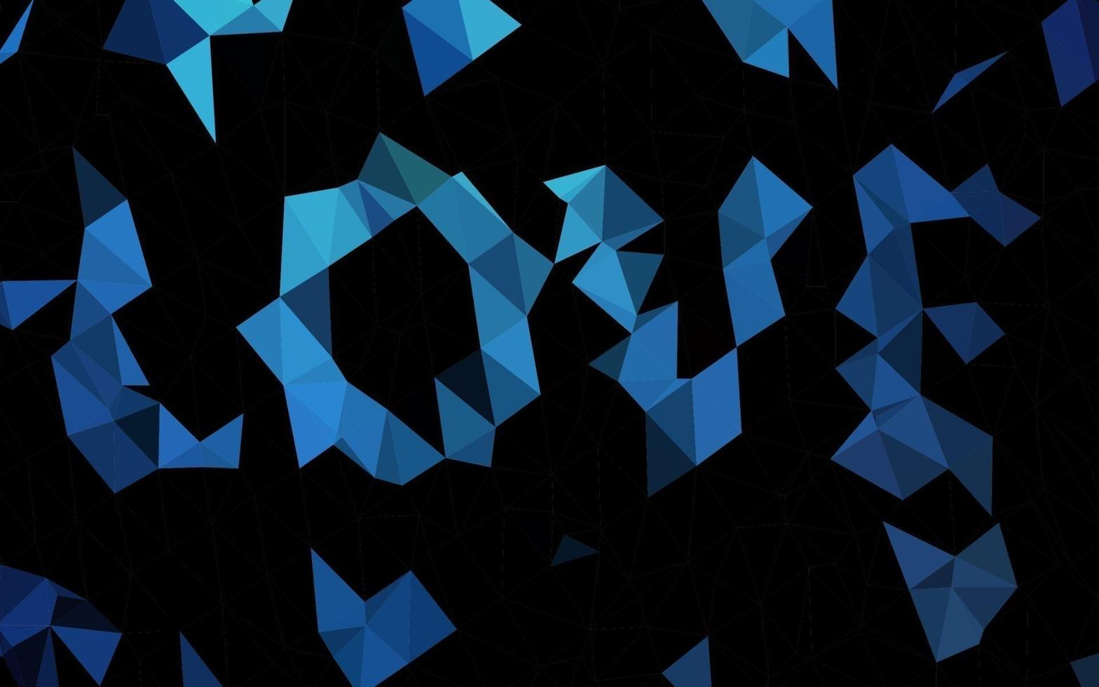 Dark BLUE vector shining triangular template.