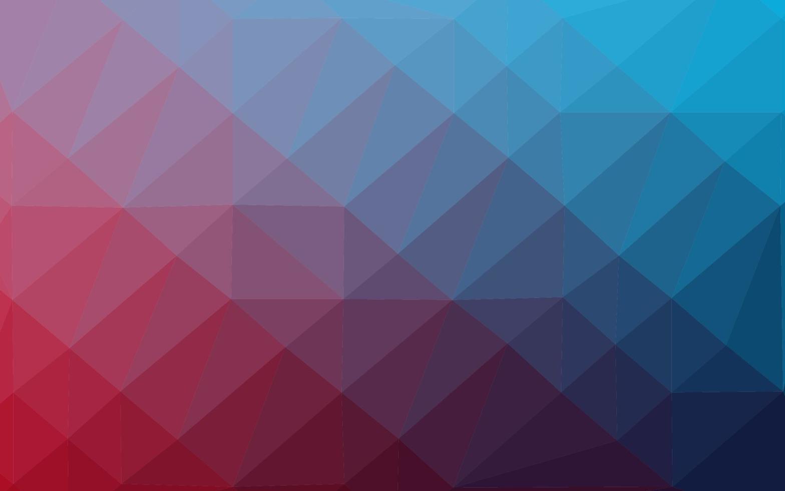 Plantilla de mosaico de triángulo vector azul oscuro, rojo.
