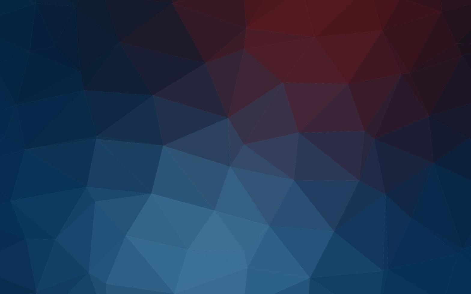 azul oscuro, vector rojo textura poligonal abstracta.