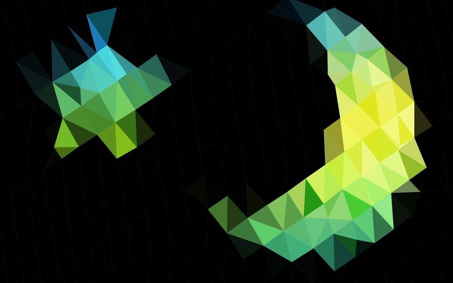 Dark Blue, Yellow vector polygon abstract layout.