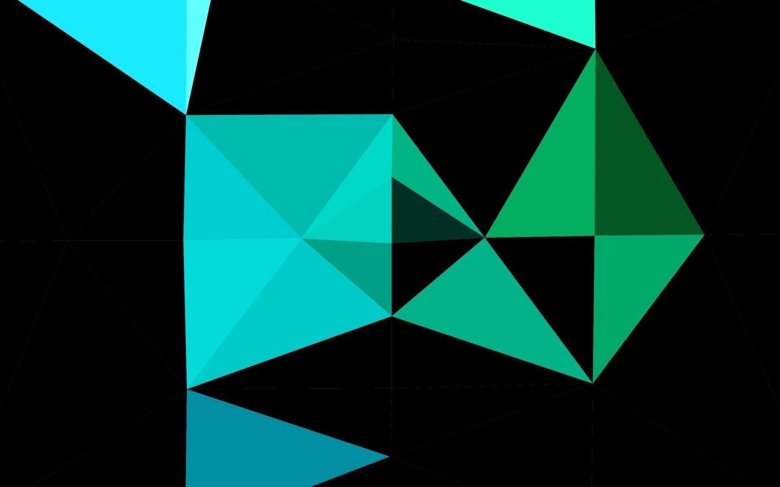 Fondo poligonal de vector azul claro, verde.