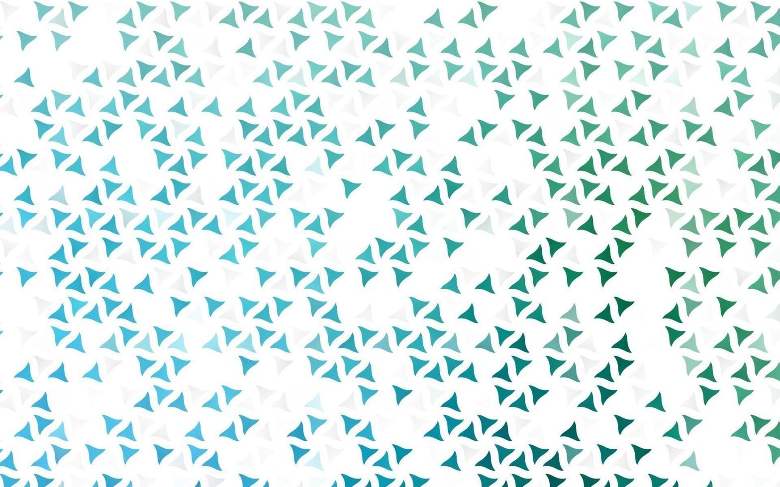 azul claro, textura transparente de vector verde en estilo triangular.