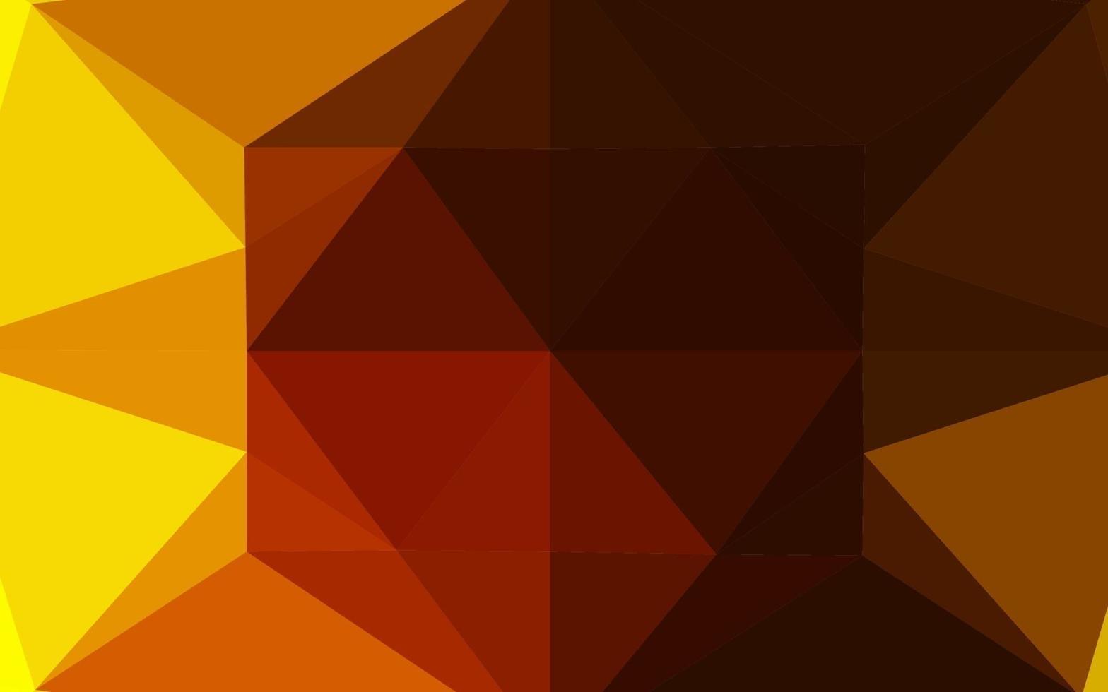 Dark Yellow, Orange vector abstract polygonal cover.