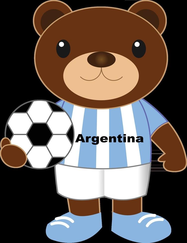 Bear football argentina vector