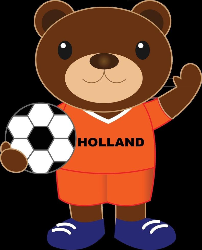 Bear football Holland vector