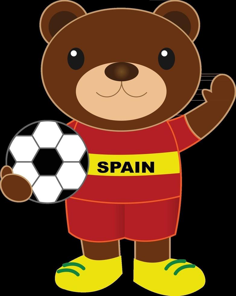 Bear football spain vector