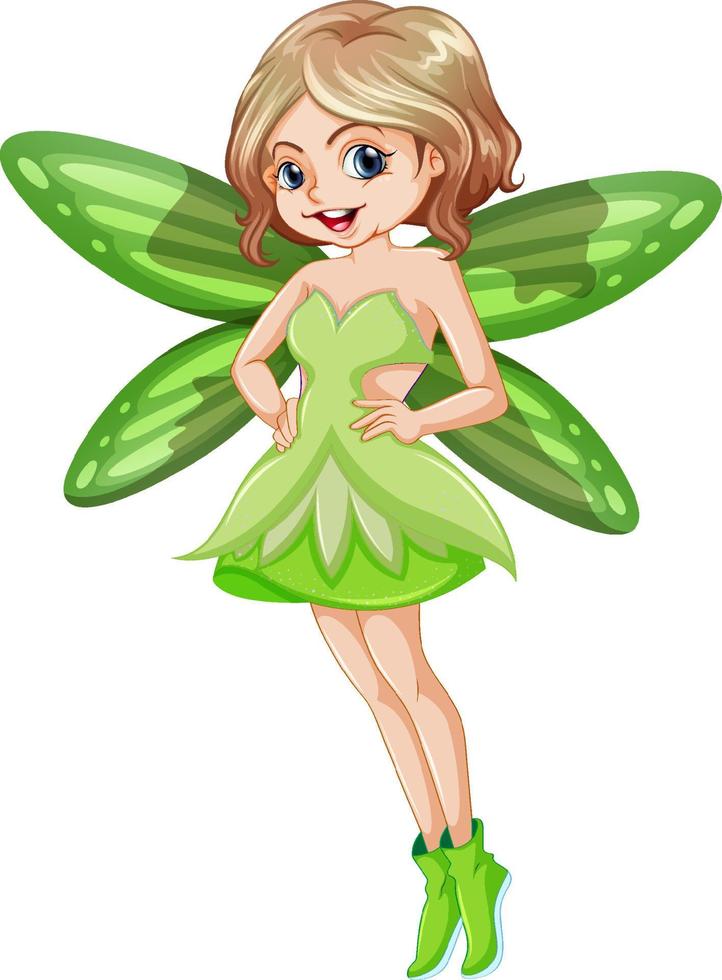 Beautiful fairy girl cartoon character vector