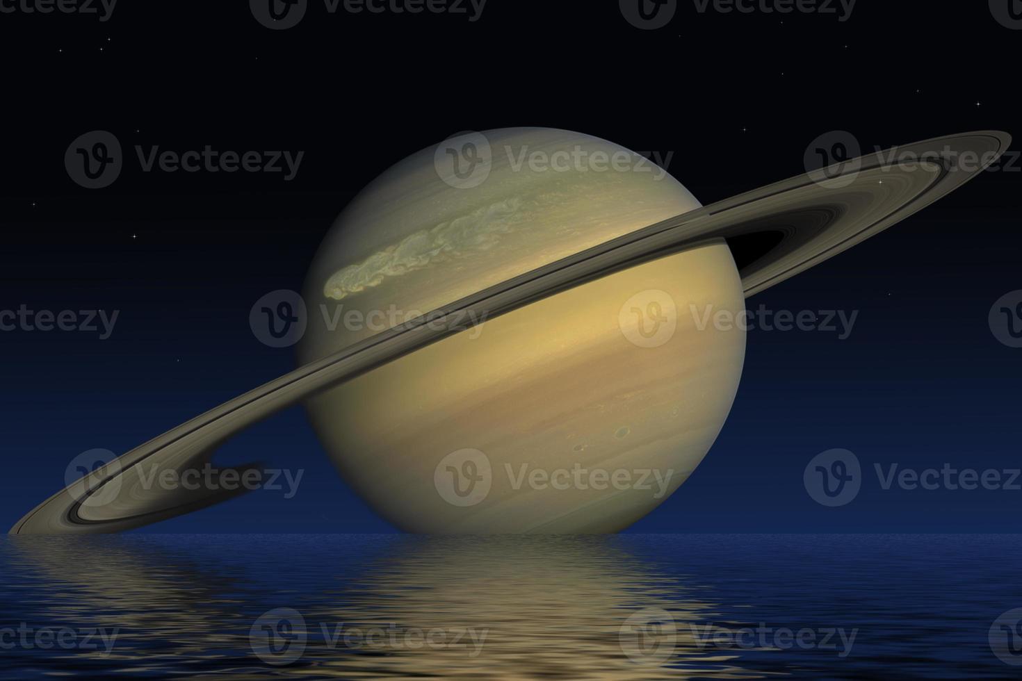 Planet Saturn. Elements of the furnished by NASA. photo