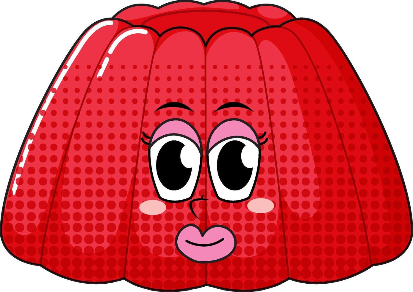 A jelly cartoon character on white background vector