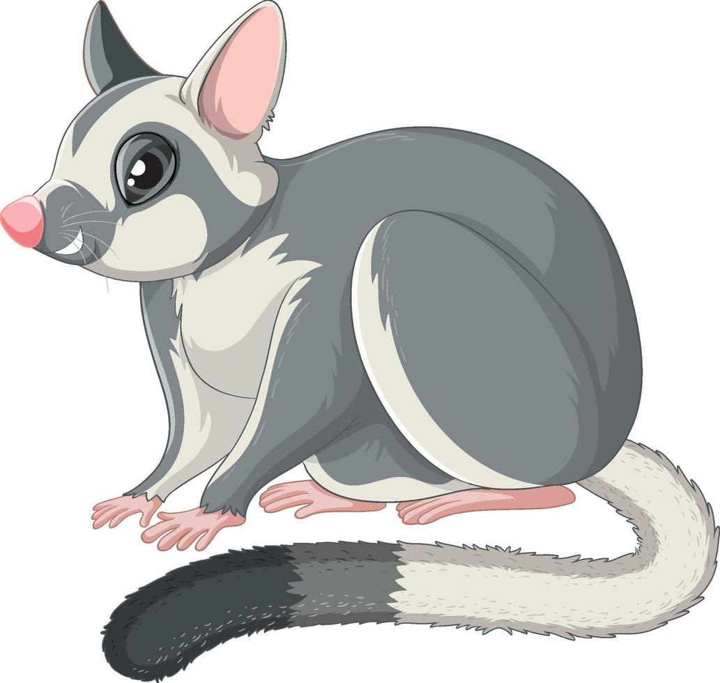 A cute cute sugar glider cartoon character vector