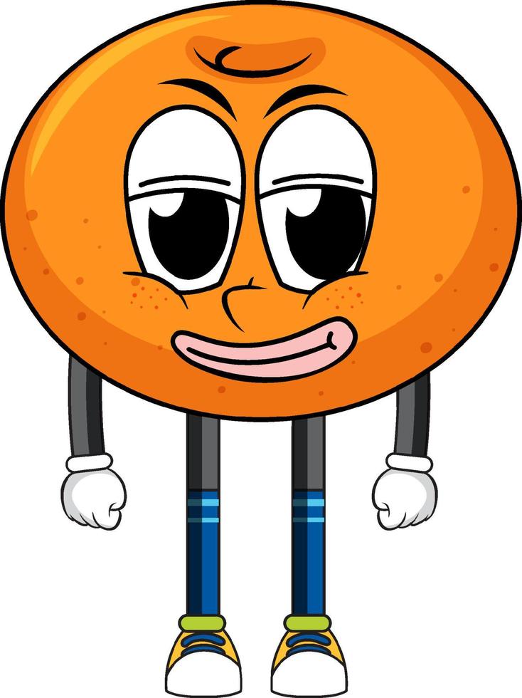 Orange with arms and legs vector