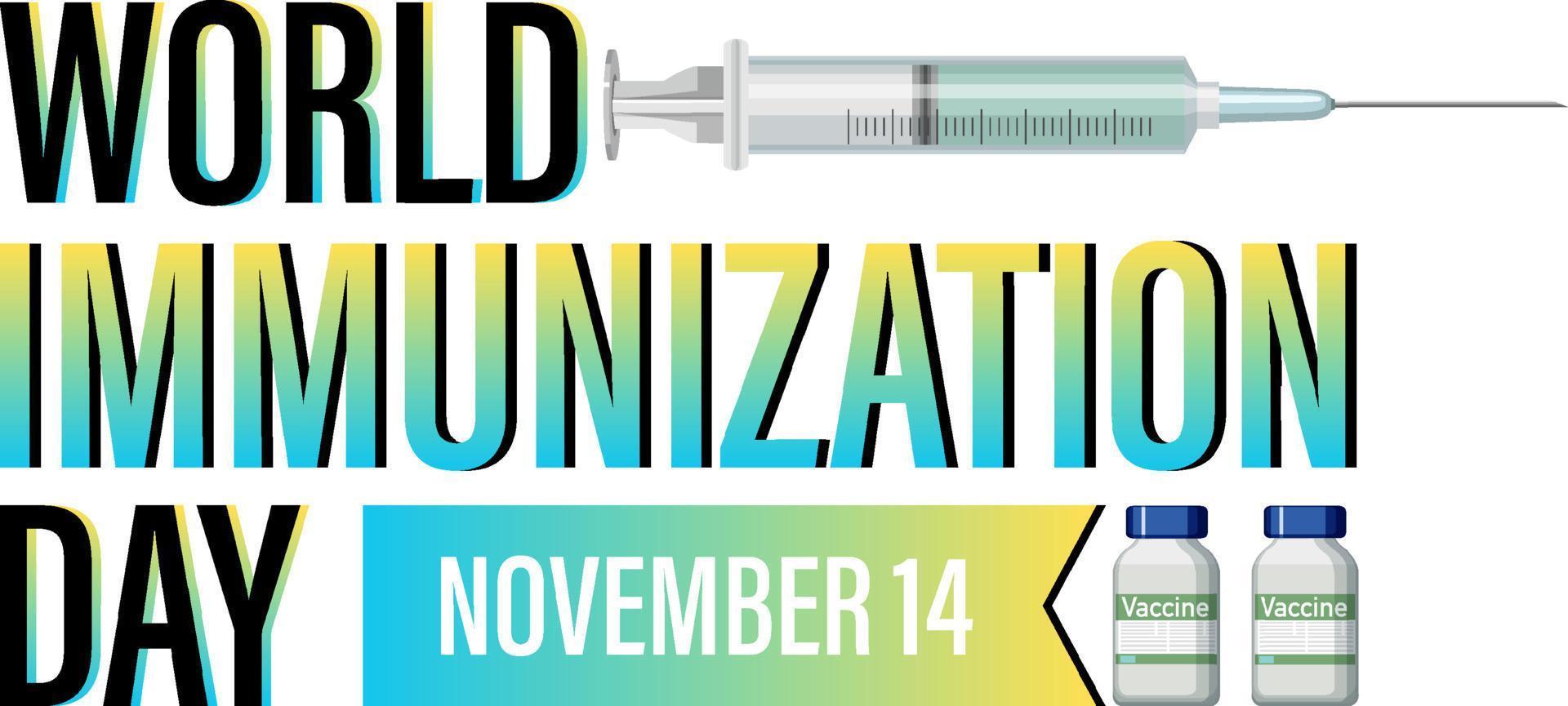 World immunization day banner design vector