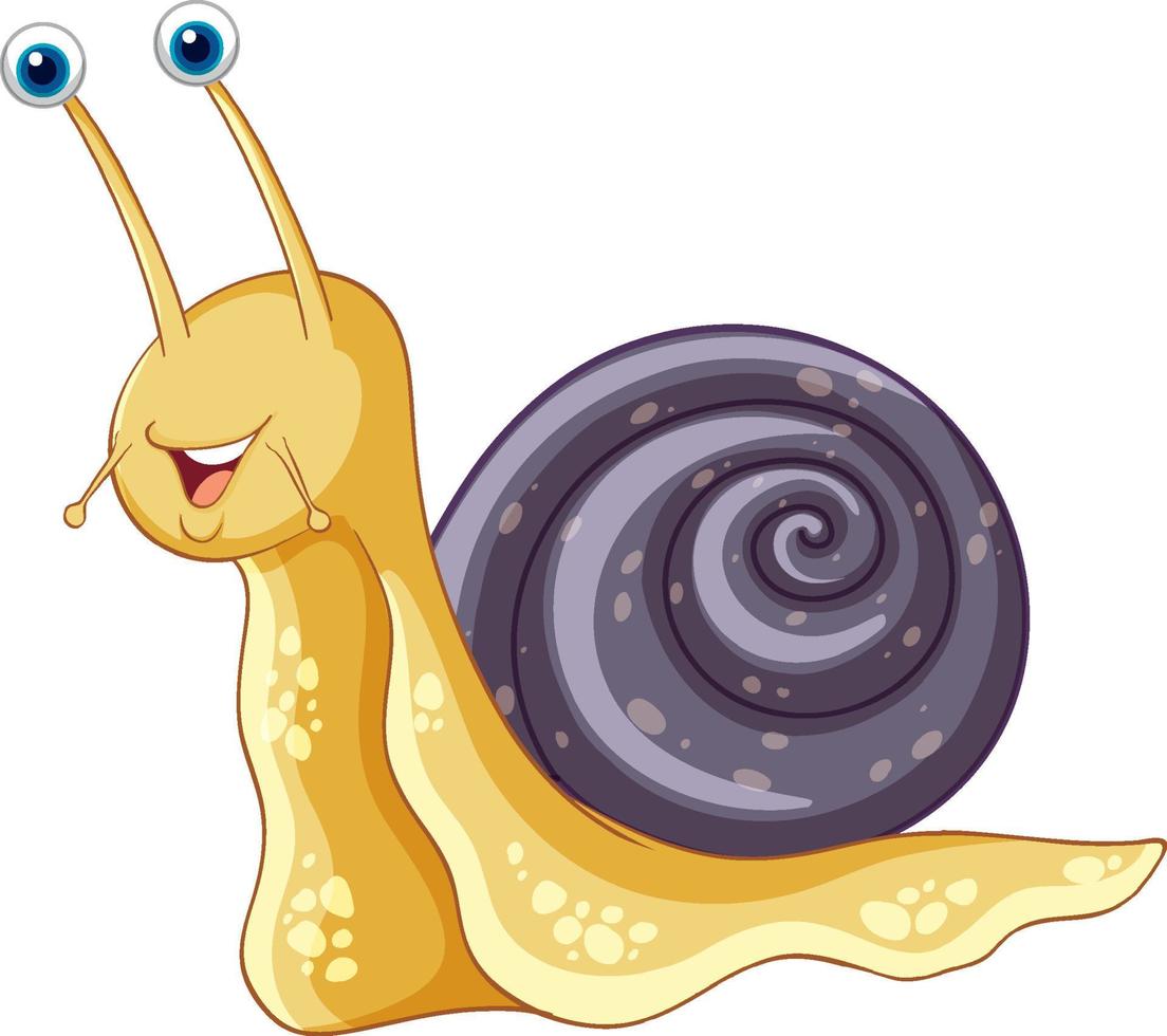 Isolated snail cartoon character vector