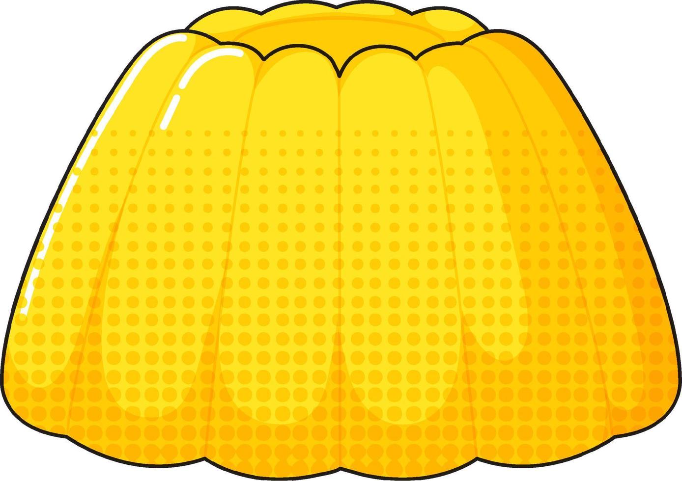 Yellow jelly on white background vector