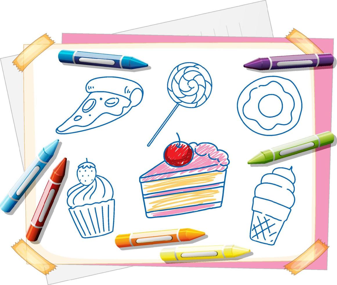 Colouring book template for kids vector