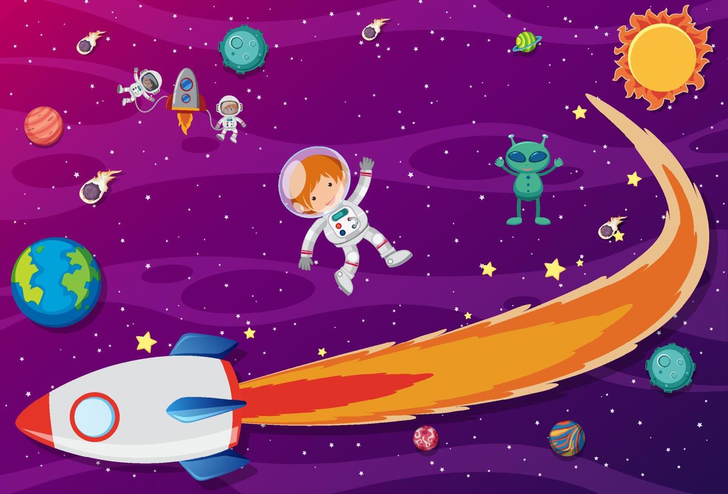 Space element in space background vector