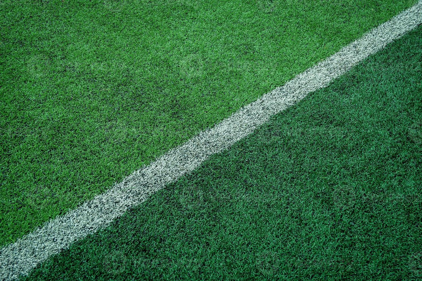 artificial turf of Soccer football field photo