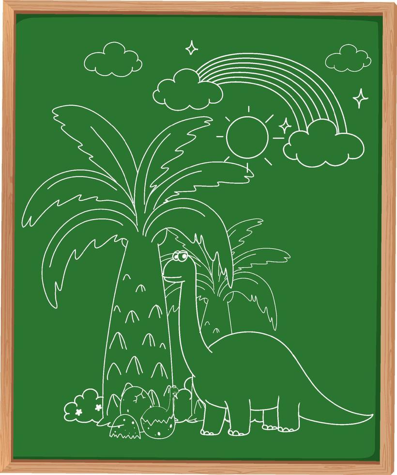 A board with a doodle sketch design on white background vector
