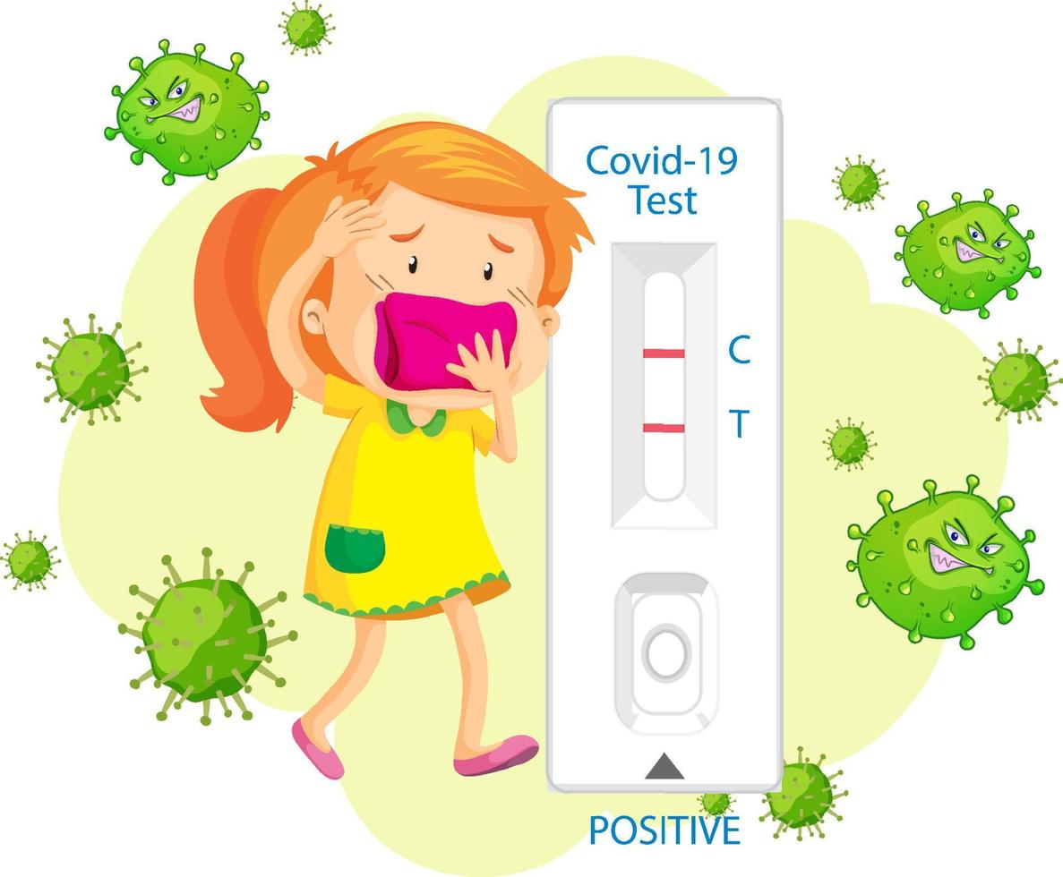 Covid 19 testing antigen test kit vector