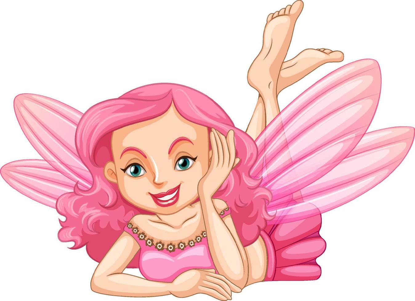 Beauty fairy on a white background vector