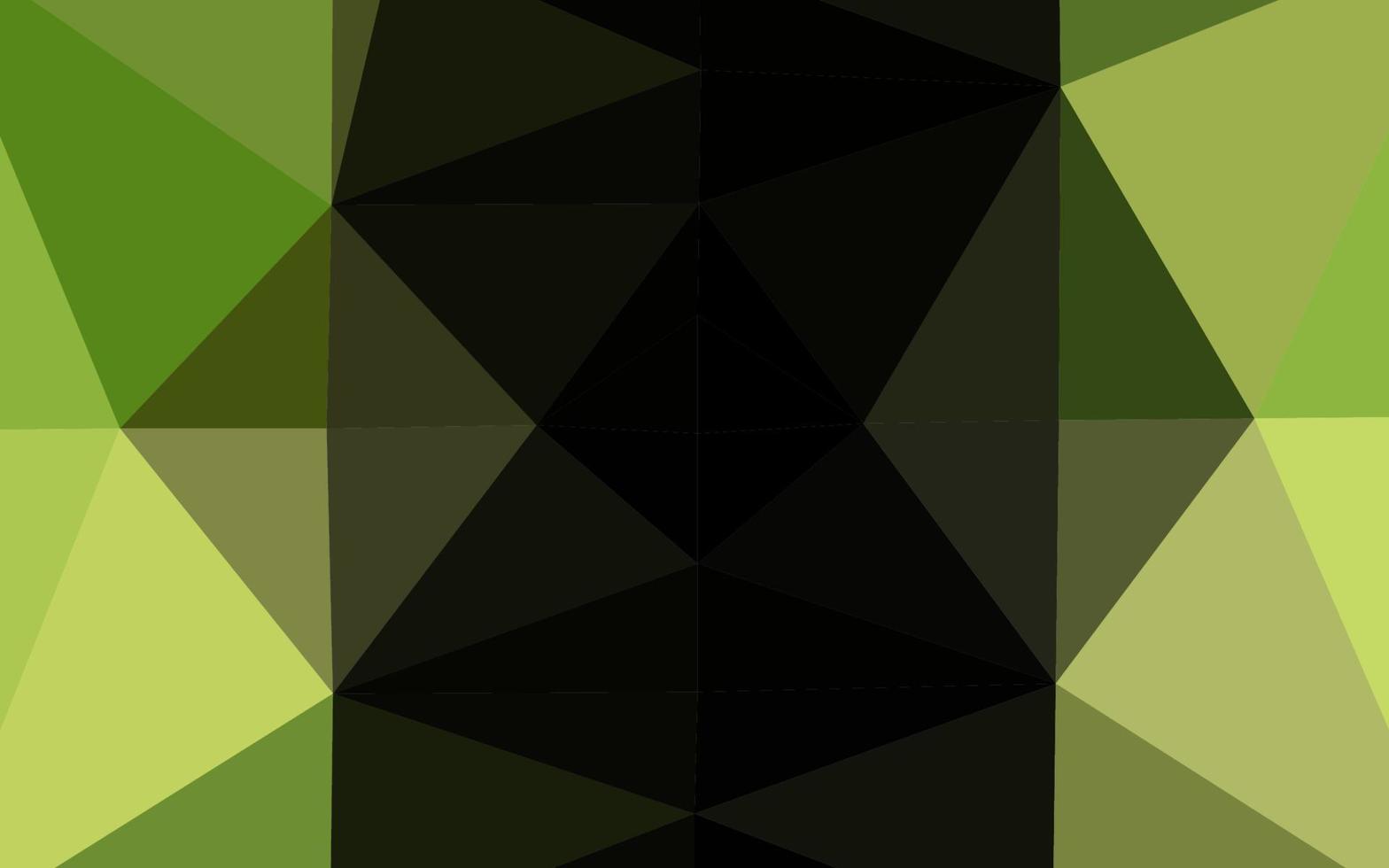 Fondo abstracto de polígono de vector verde claro, amarillo.